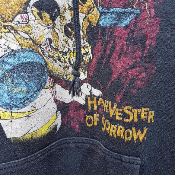 Vintage Hoodie METALLICA Harvestor of Sorrows Infinity Designer Black Size XXL - Picture 10 of 16